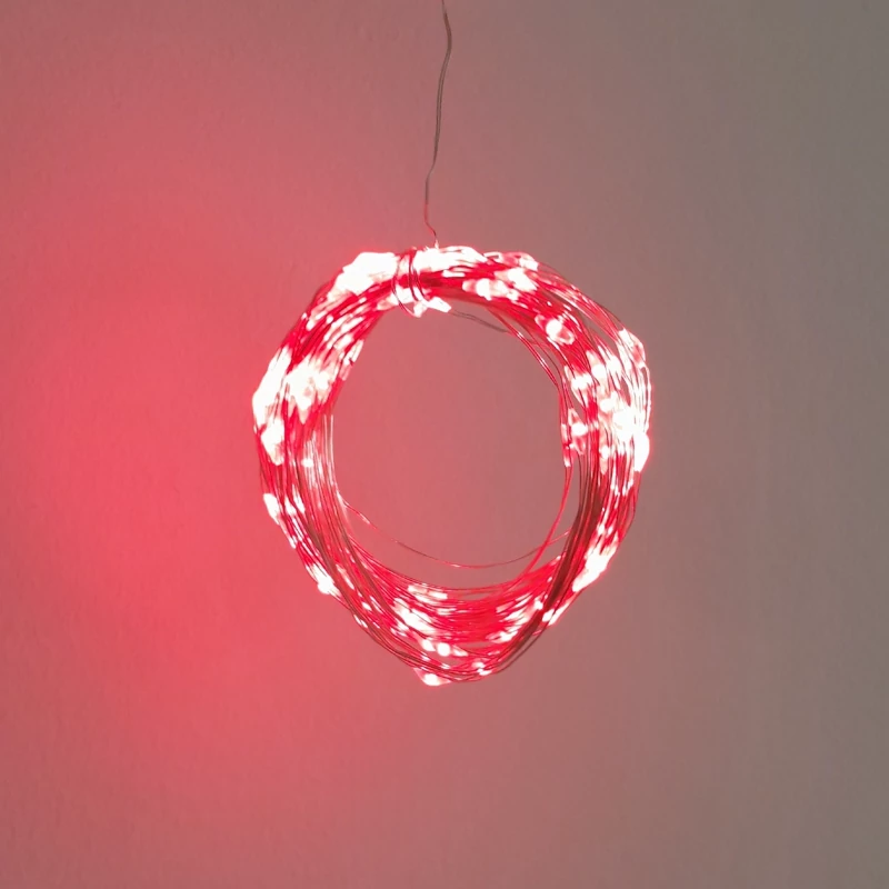 ریسه LED مفتولی رنگ قرمز 2 متری تغذیه USB