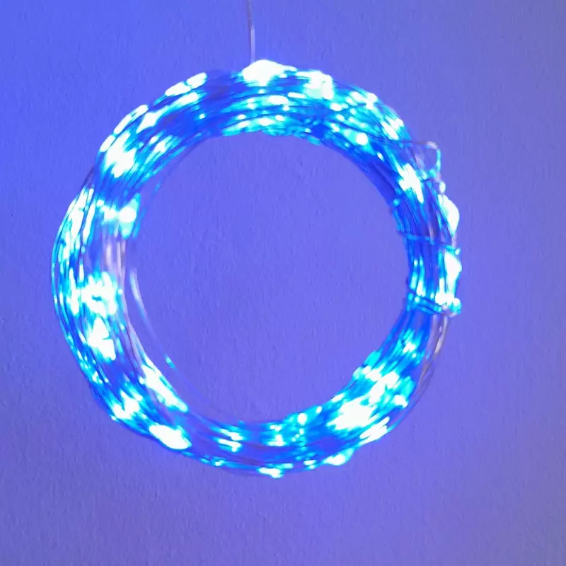 ریسه LED مفتولی رنگ آبی 2 متری تغذیه USB