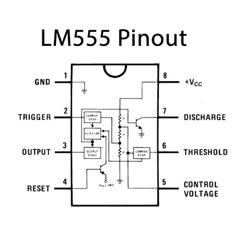 آی سی تایمر lm555 های کپی مدل dip